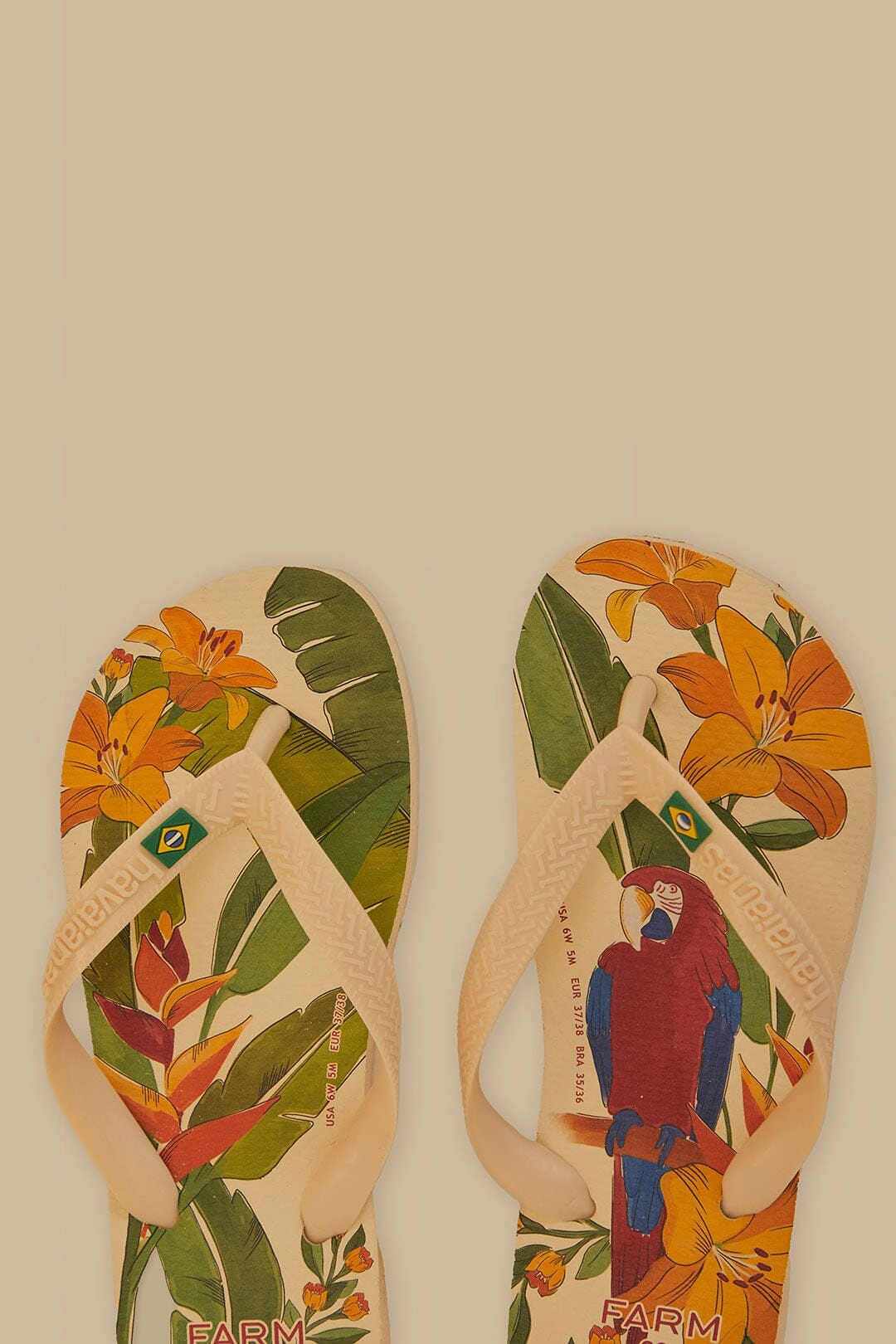 Slide Style Farm Ararinhas Havaianas Sandals