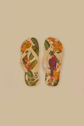 Farm Ararinhas Havaianas Sandals Urban Casual Date Soft