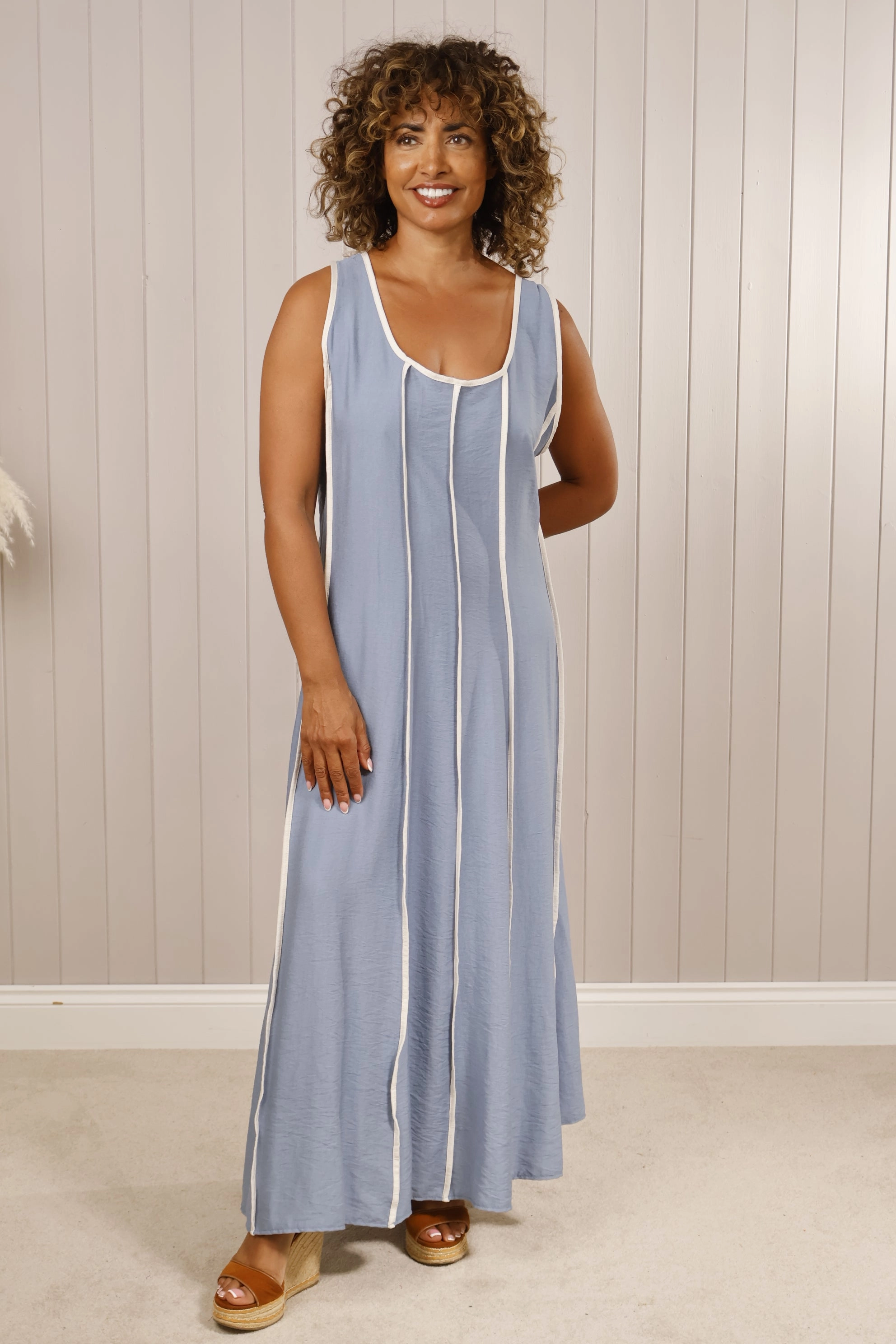 Charlie Panel Dress Blue Fresh Form