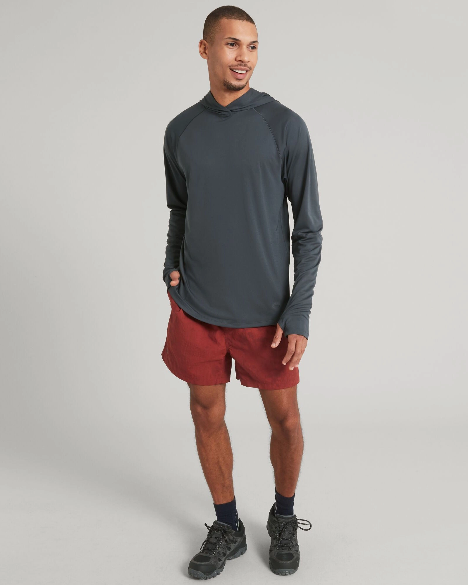 Men's SUN-Stopper Hoodie - Graphite Breathable Knitwear Snuggle Style