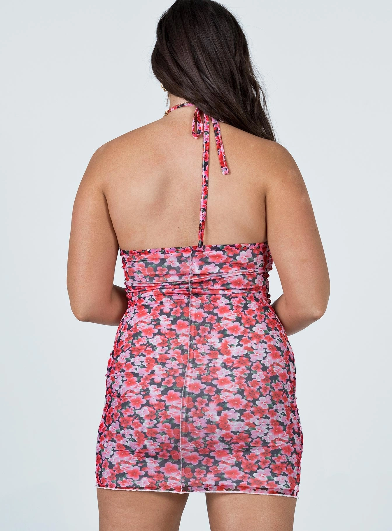Jay Jay Mini Dress Pink Floral Ethically-Made Texture Edge