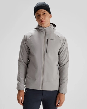 Heavyweight Fabric Multi Pocket Men's Seeker PrimaLoft? Active Hooded Jacket - Steel Grey