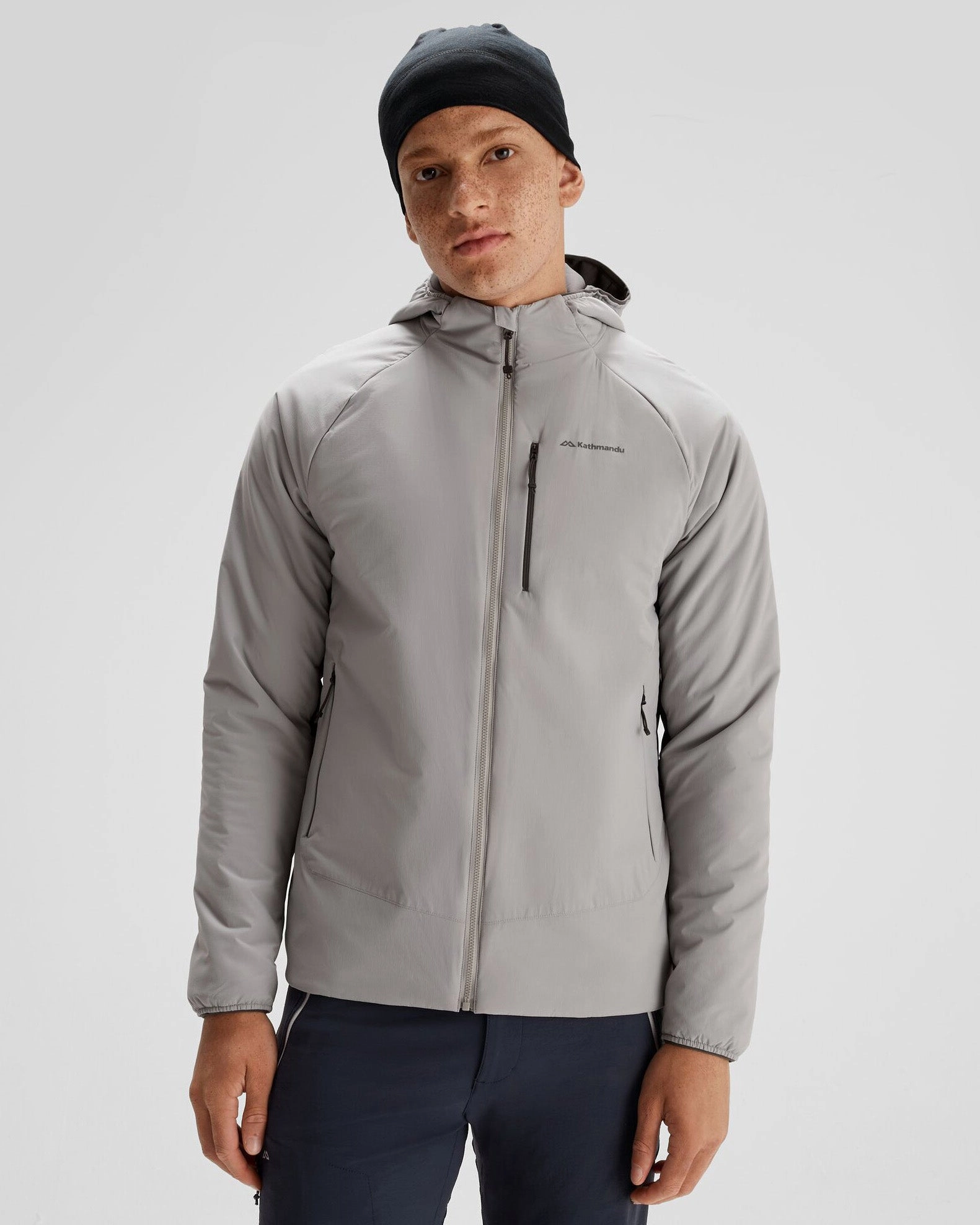 Breezy Layer Option Cozy Comfort Men's Seeker PrimaLoft? Active Hooded Jacket - Steel Grey