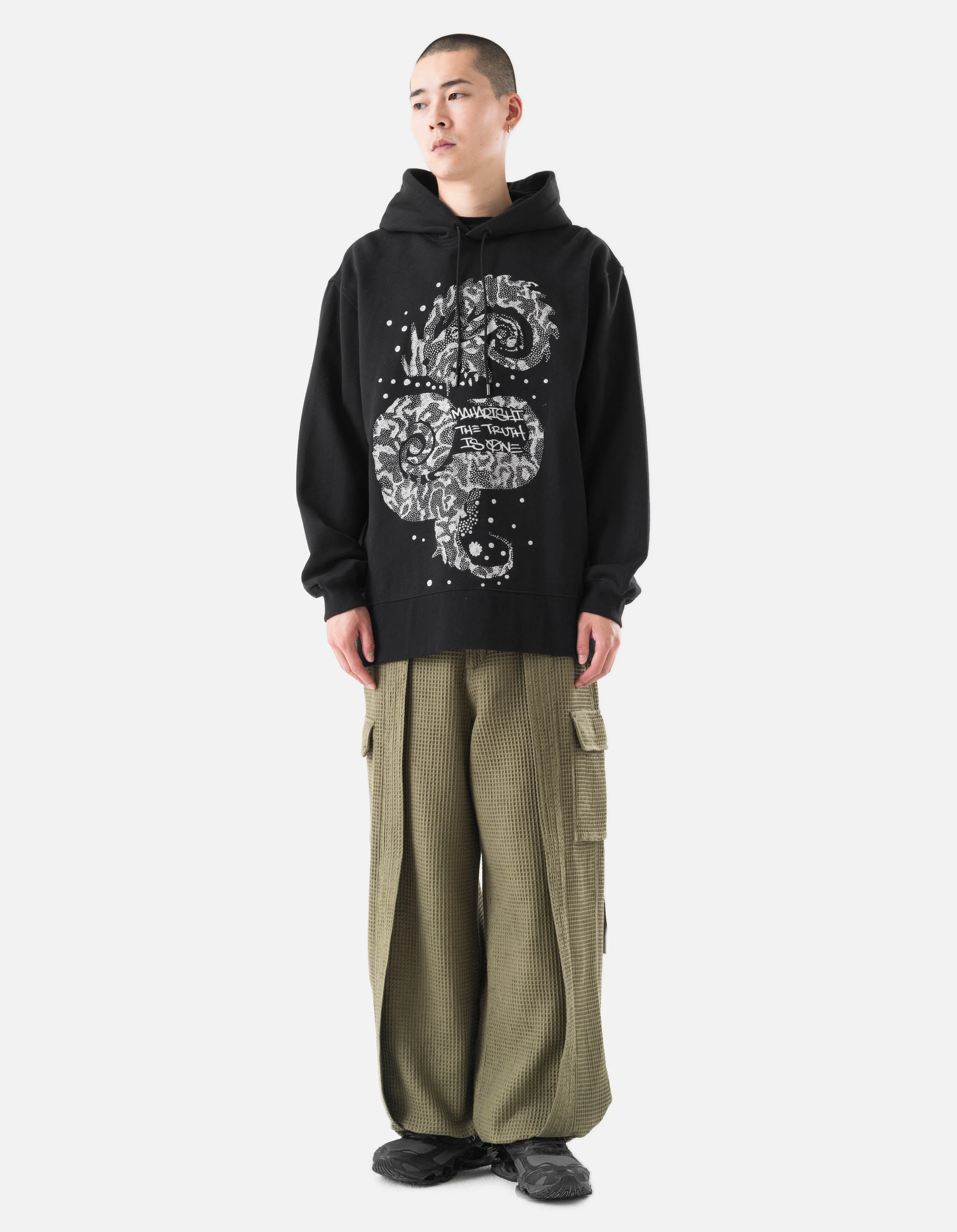 6203 Waffle Hakama Pants Olive Lightweight Construction