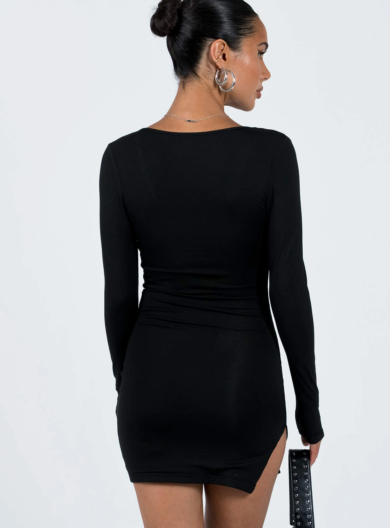 Kingsland Long Sleeve Mini Dress Black Heart Glow