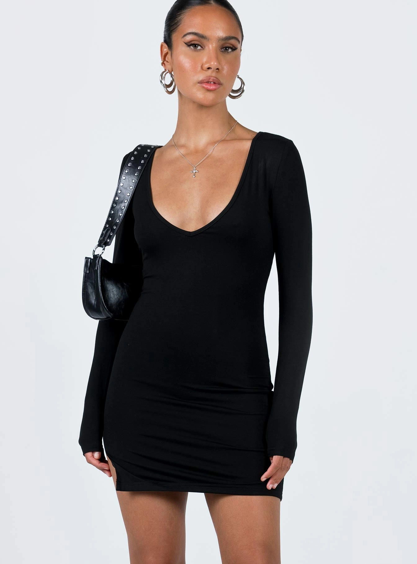 Fresh Fit Kingsland Long Sleeve Mini Dress Black