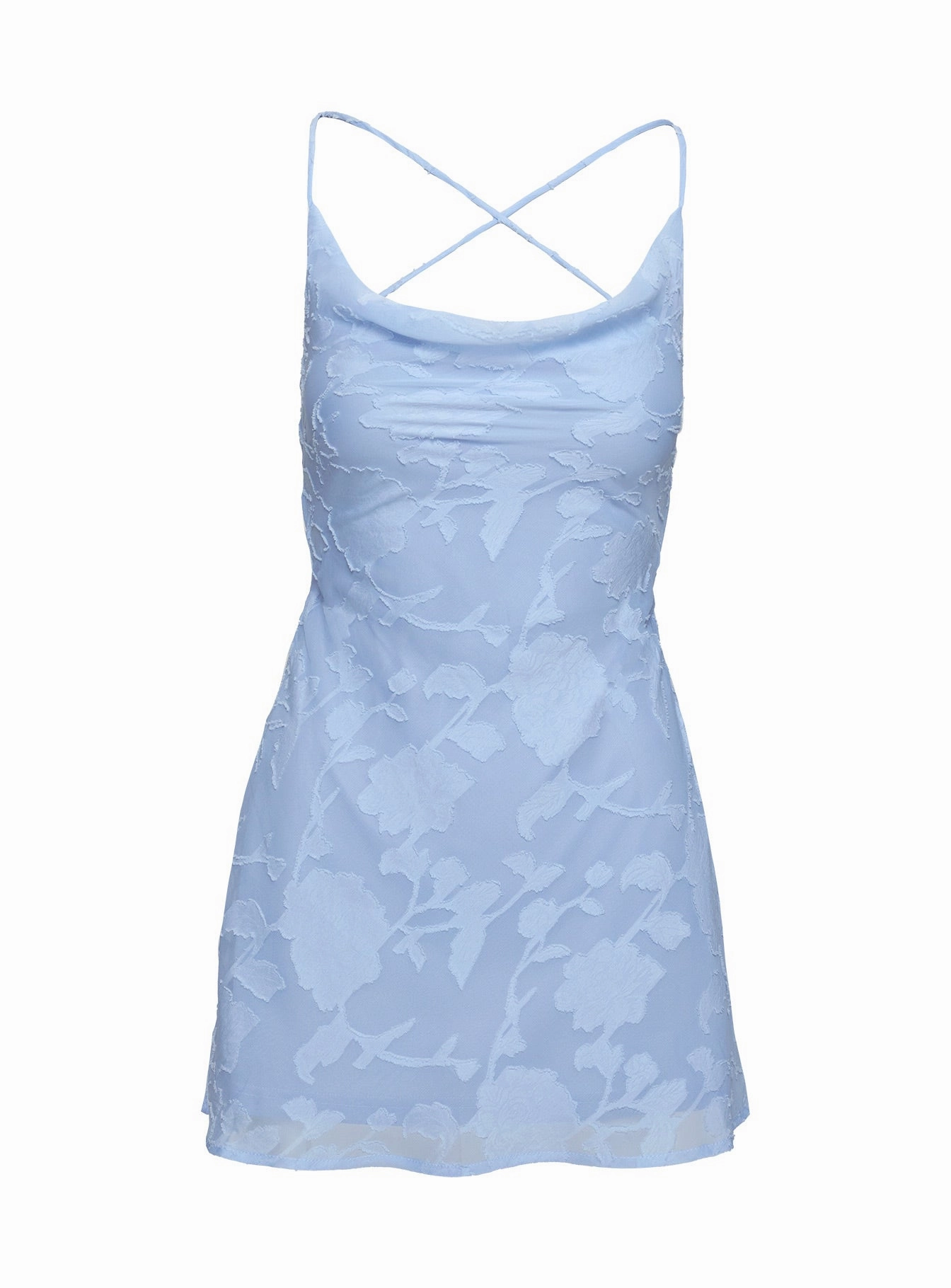 Celena Mini Dress Light Blue Burnout Tall Trendy Vibes