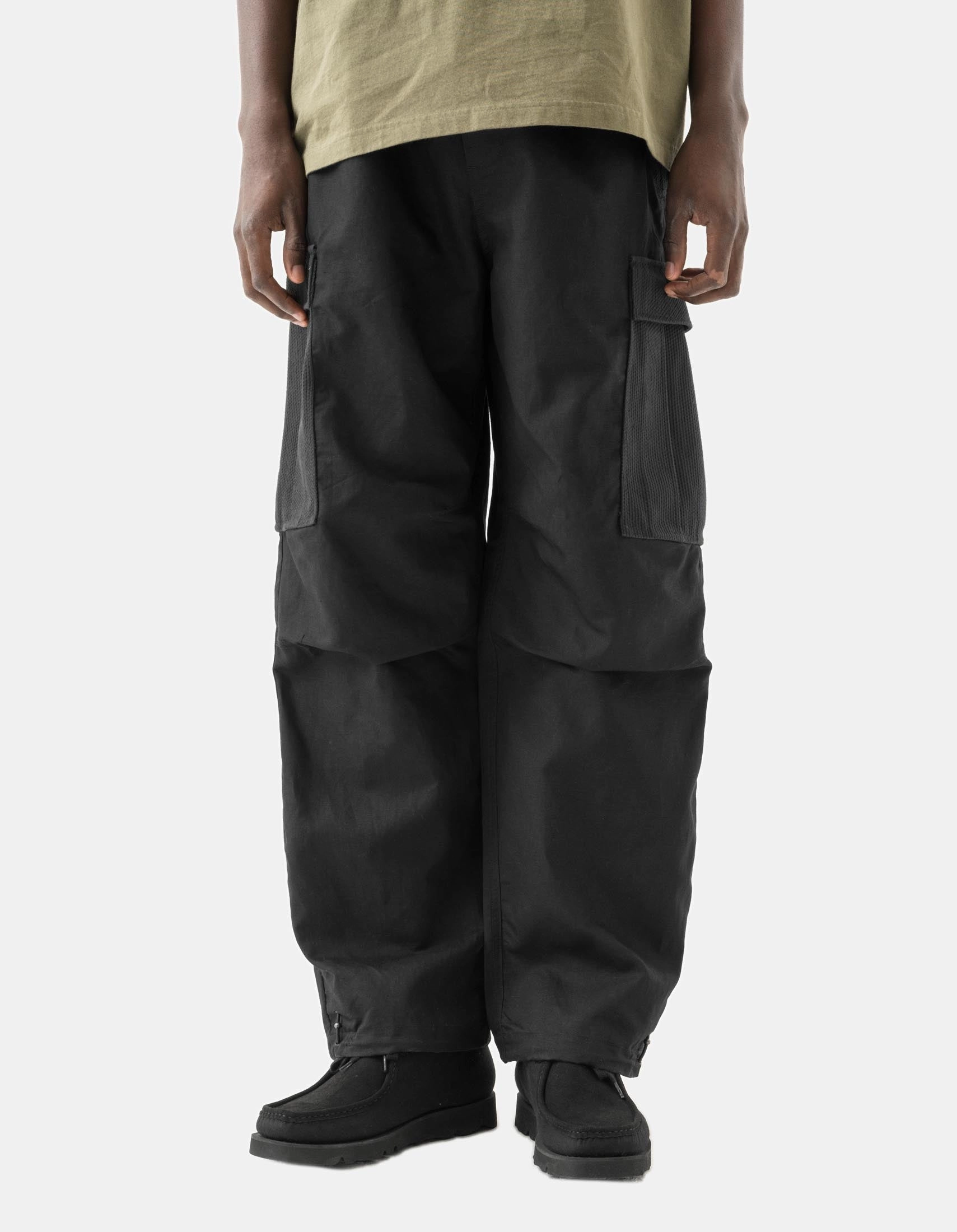 Relaxed Design Wear 7110 Hemp Utility Cargo Track Pants Black
