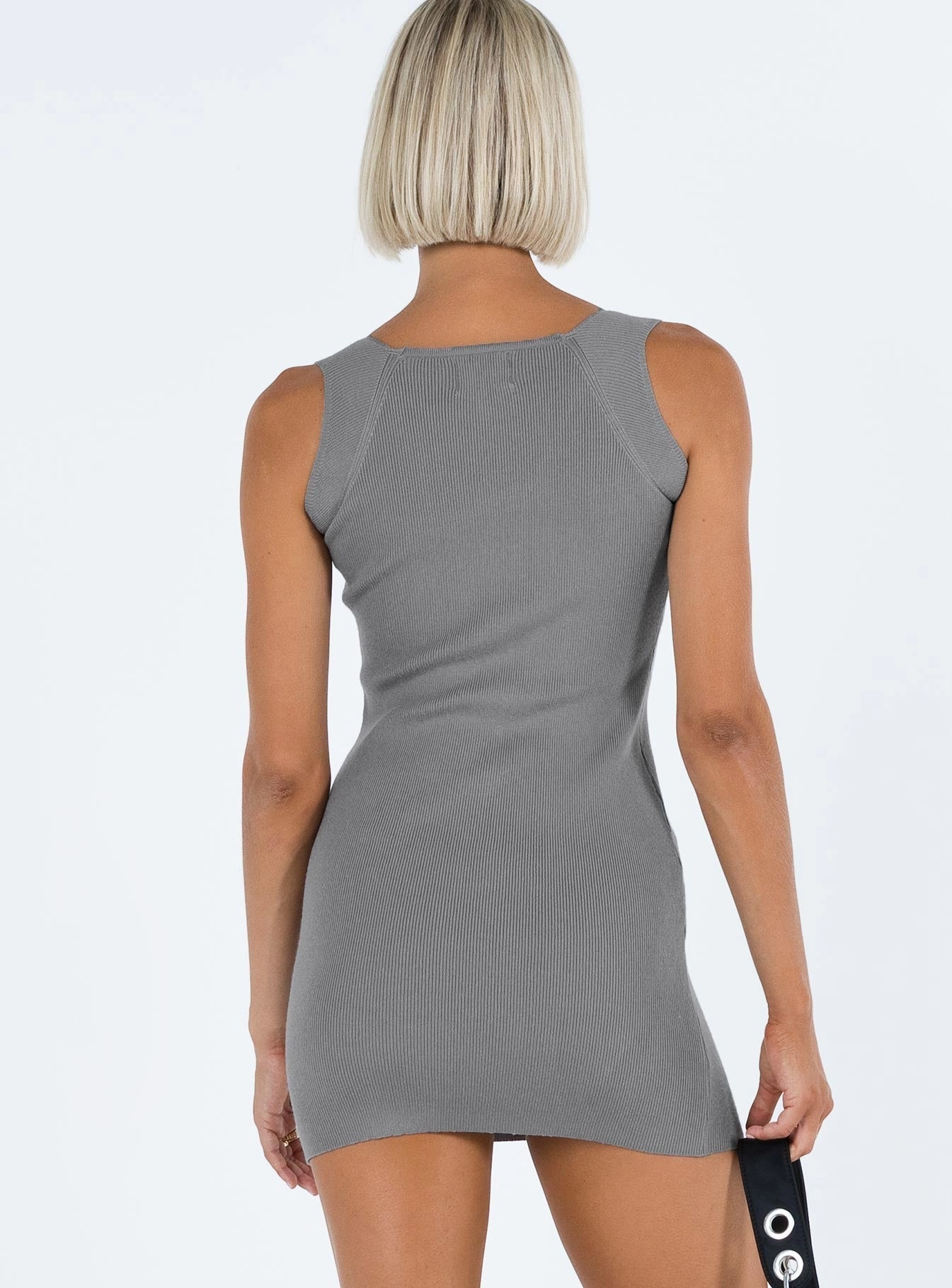 Fashionable event gown Lehna Mini Dress Grey