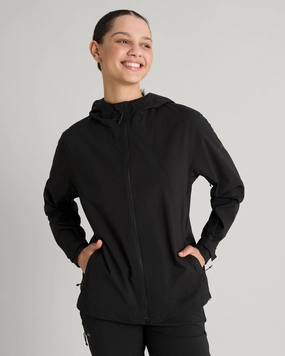 Women's Trailhead Stretch 2.5-layer Rain Jacket - Black Stingray Oversized Silhouette