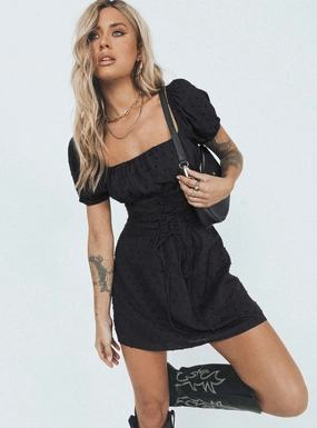 Fauci Mini Dress Black Clean Grace