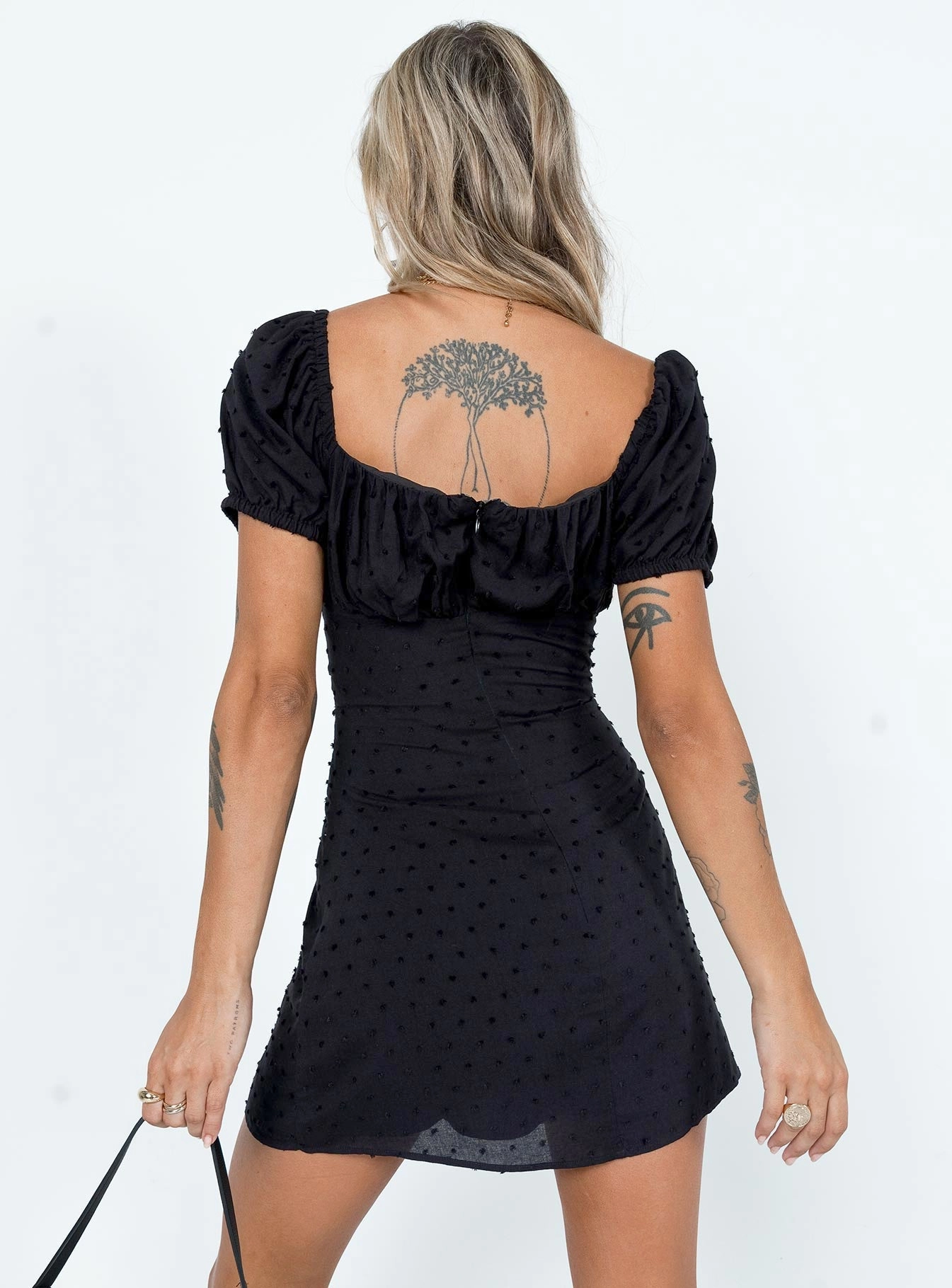Fauci Mini Dress Black Relaxed Fit Vibrant Colors