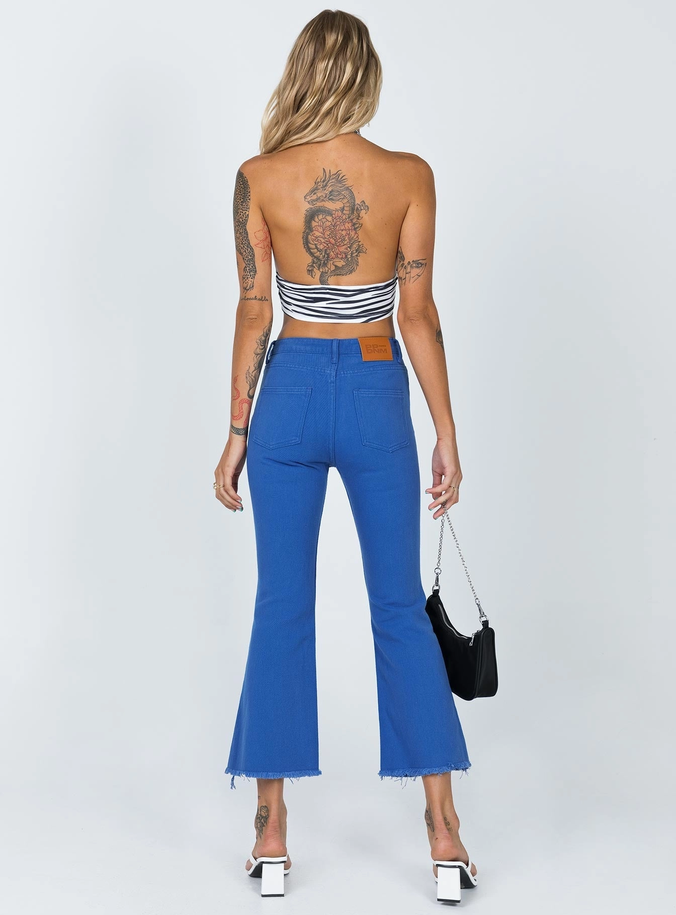 Routine Wear Faye Cropped Jeans Blue Denim