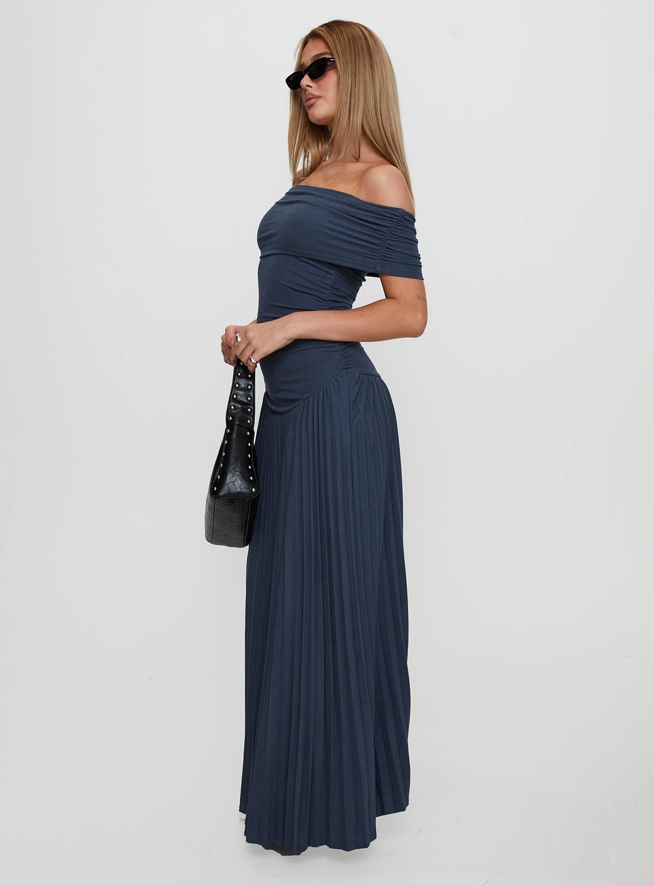 Field Of Dreams Maxi Dress Navy Neutral Tones