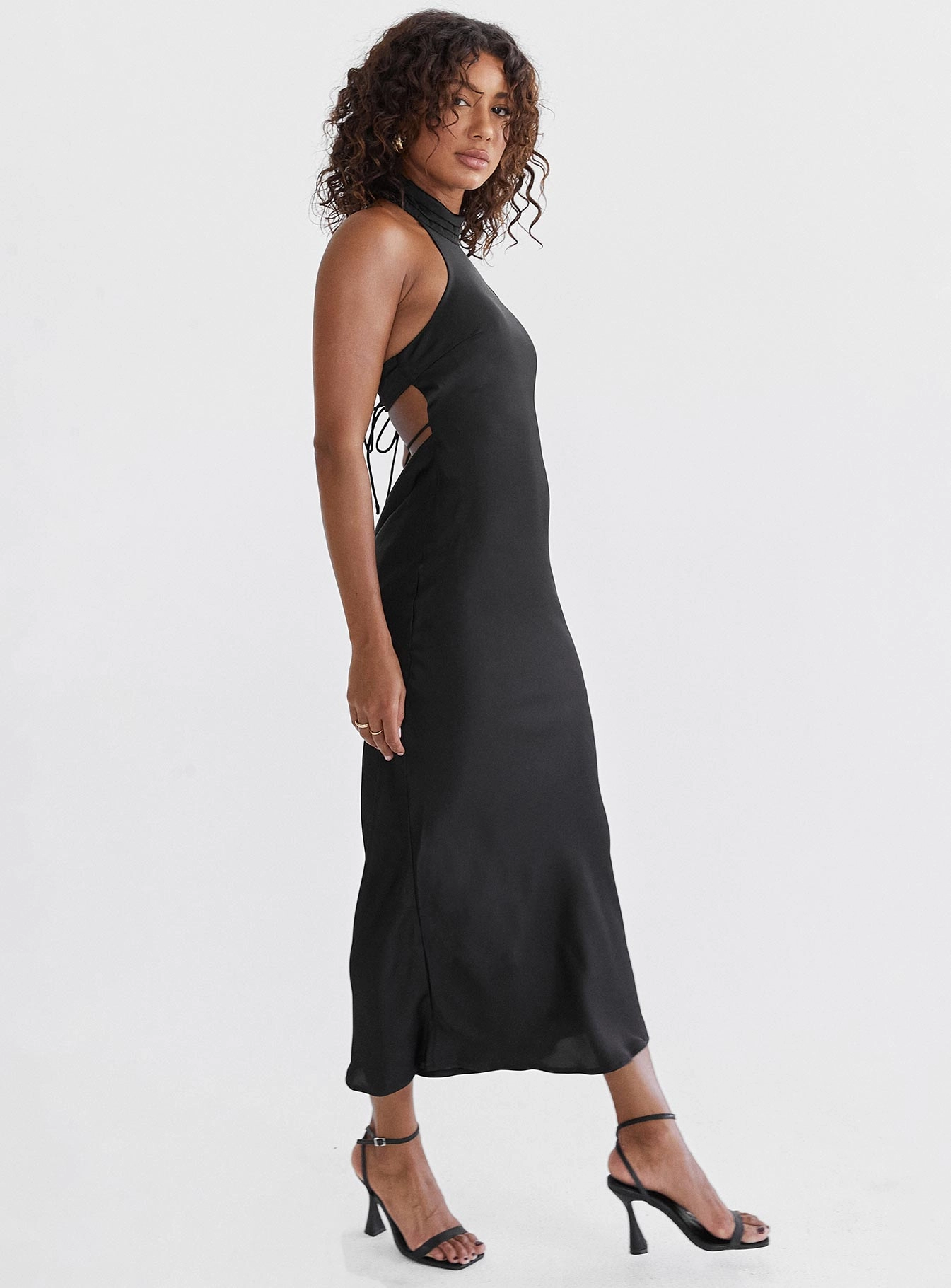 Cozy And Stylish Perfect For Work Take Me Back Midi Dress Black