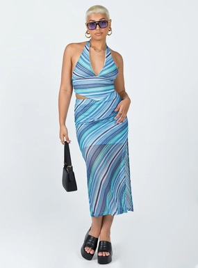 Tagless label Sorella Maxi Skirt Blue