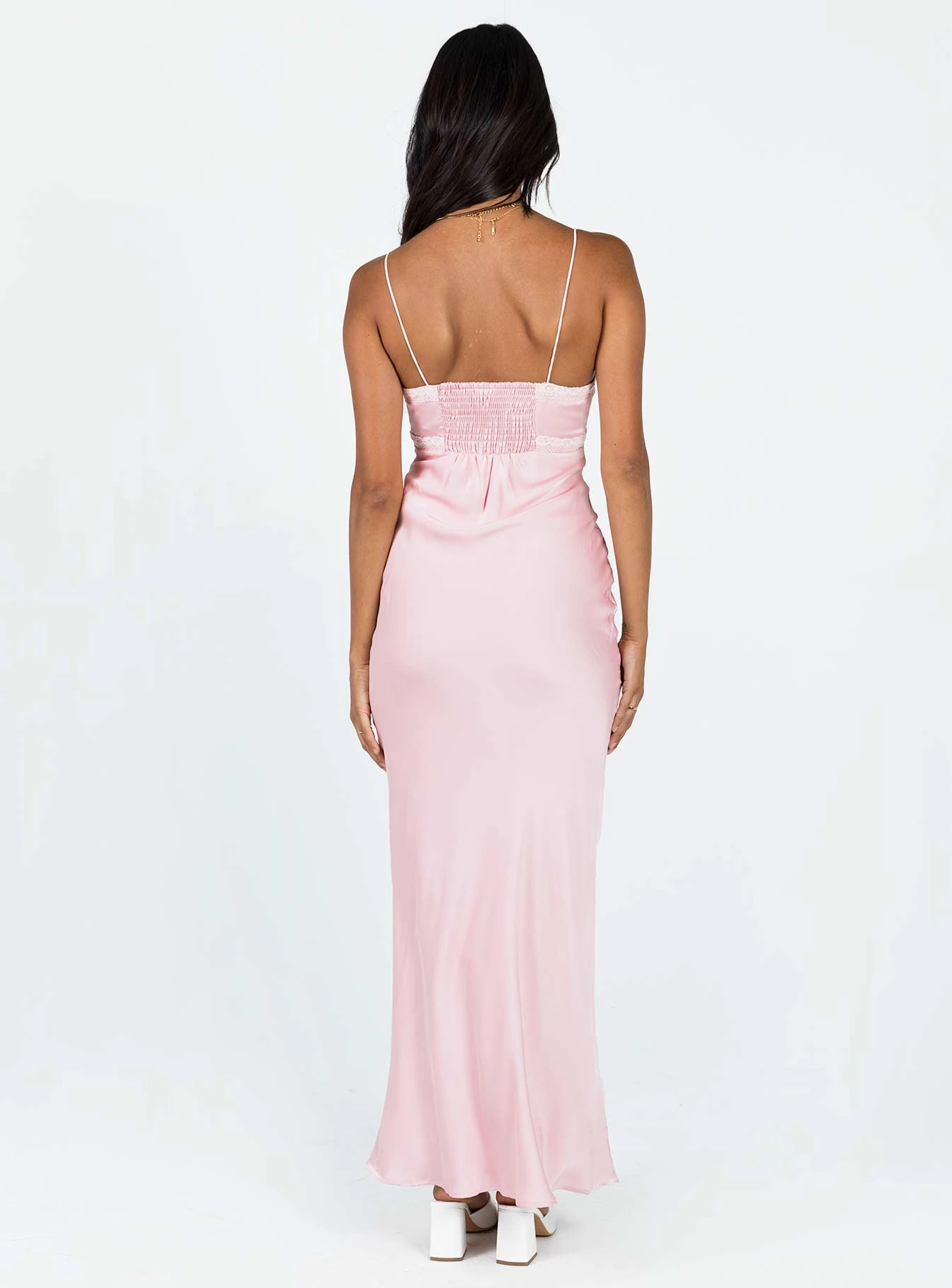 Emily Maxi Dress Pink Modern Soft Tailored-fit