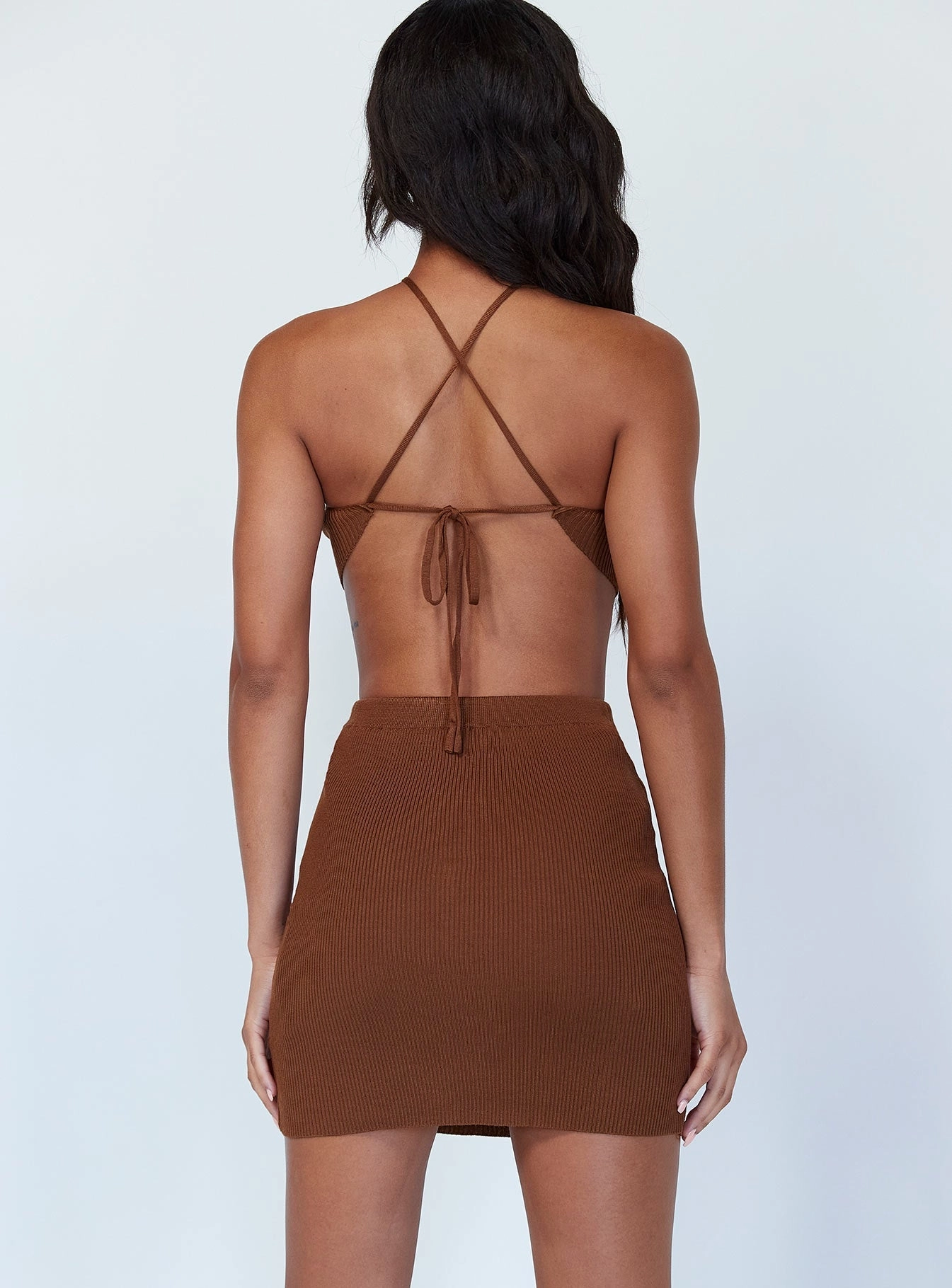 Flattering Fit Wear Honey Mini Dress Brown