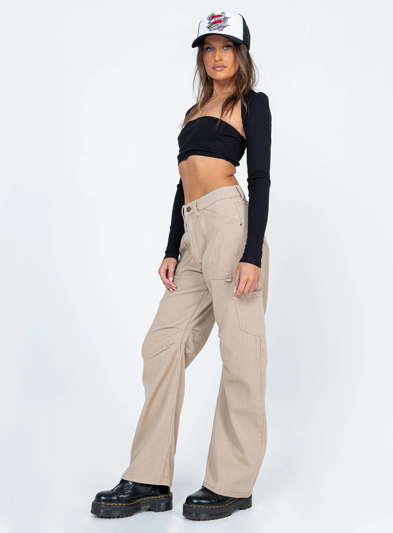Miami Vice Pants Beige No Gap Waist Construction