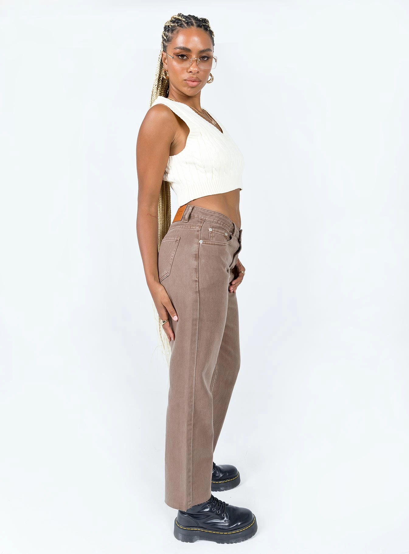 Stretch Minimalist Eda Straight Leg Jean Brown