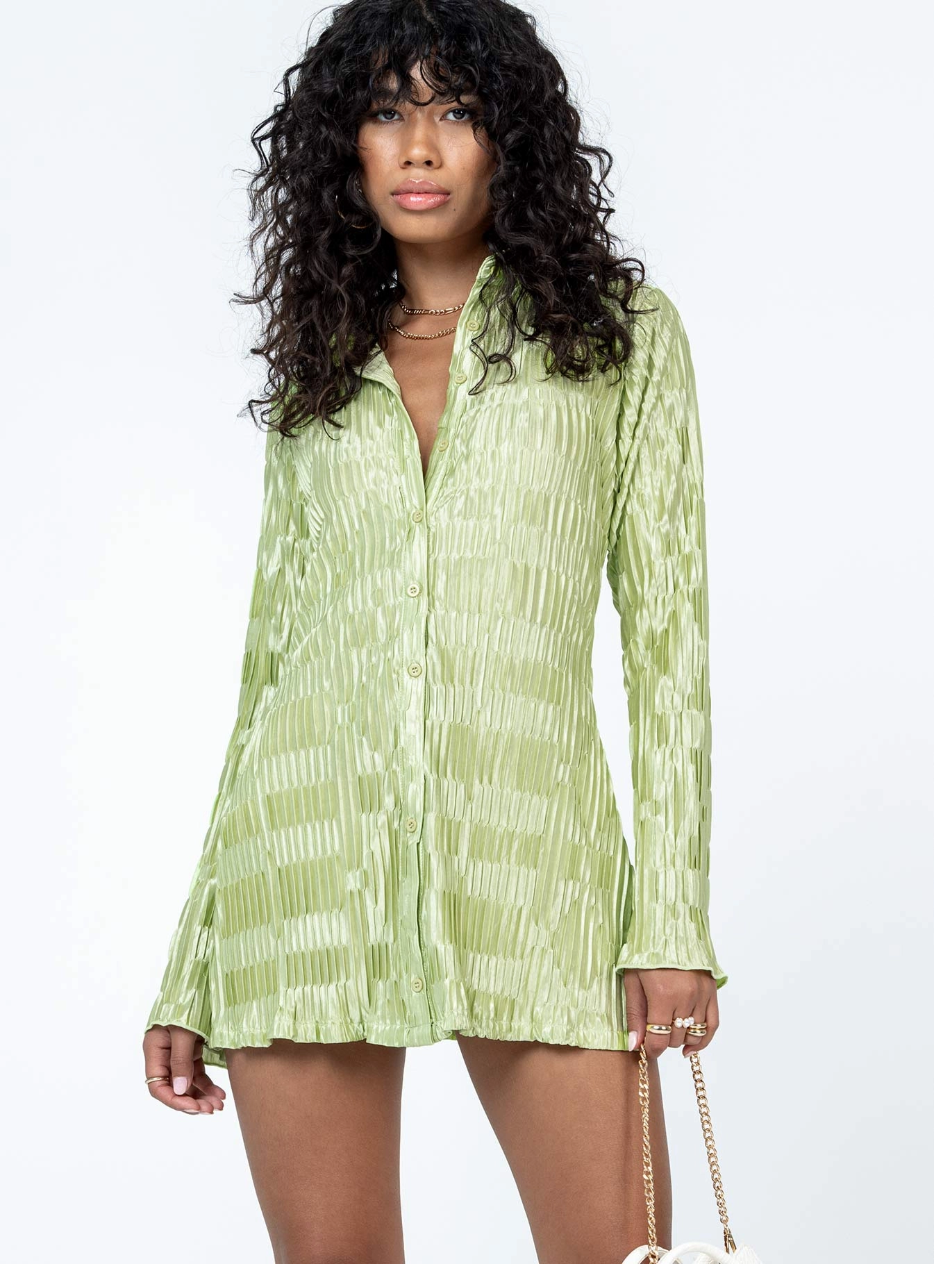 Polished office dress Lila Shirt Dress Green