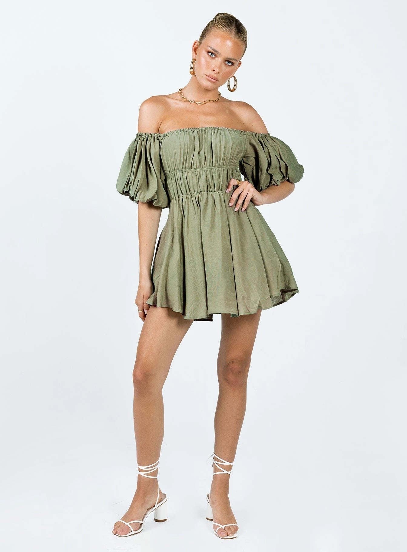 Daily Flex Halton Mini Dress Khaki