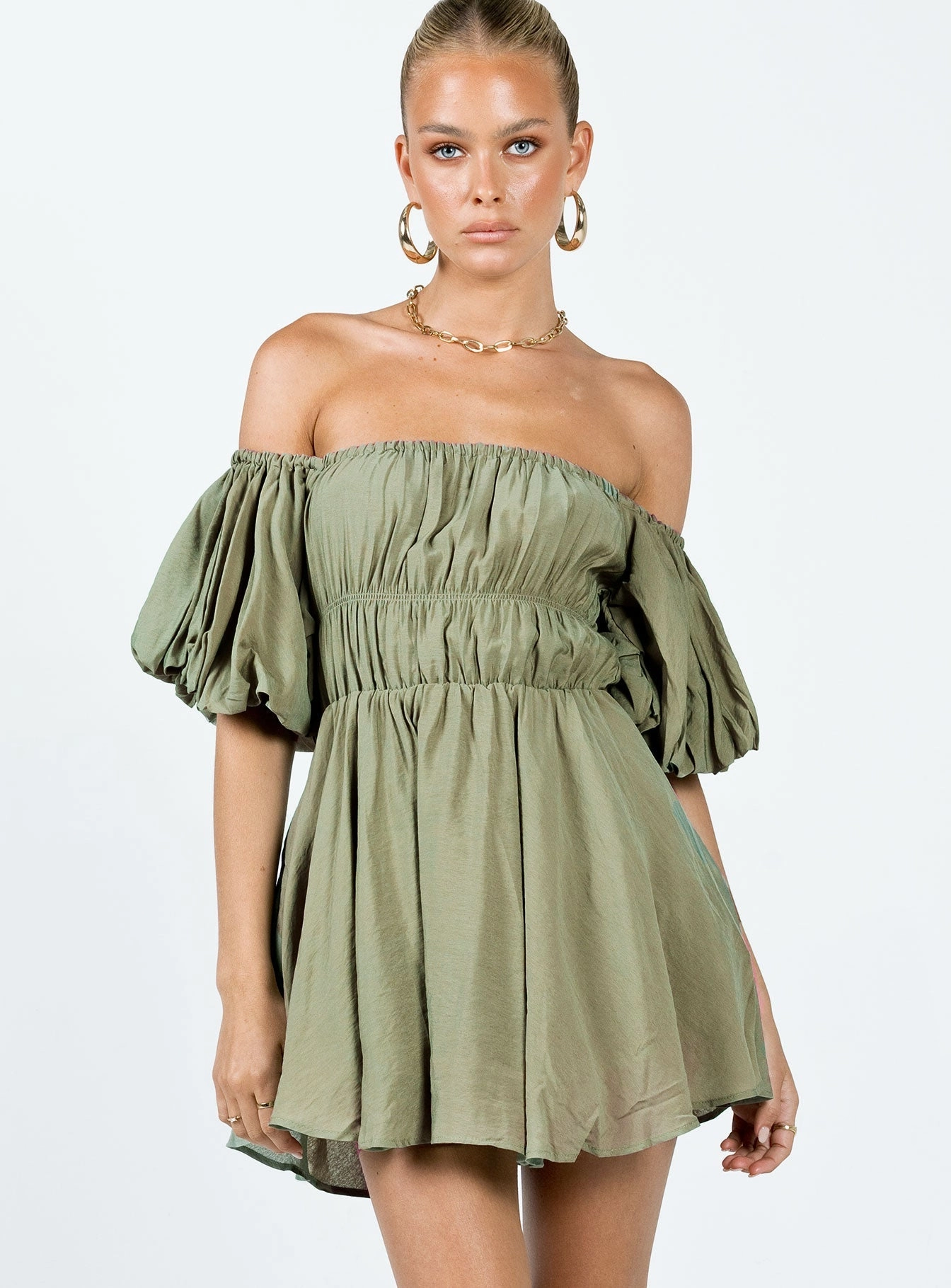 Halton Mini Dress Khaki HypoallergenicFiber