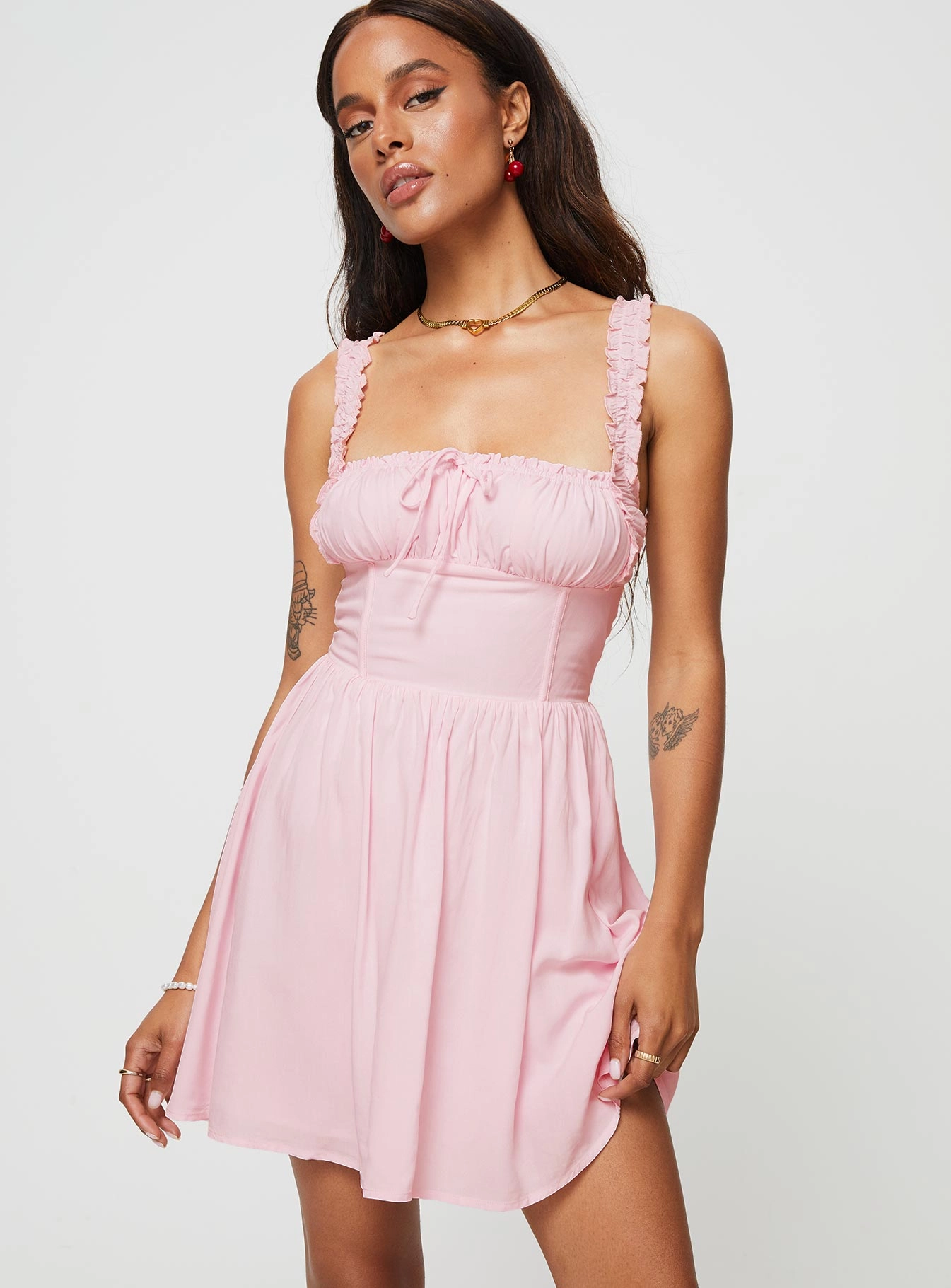 Keltie Mini Dress Pink Timeless Cut