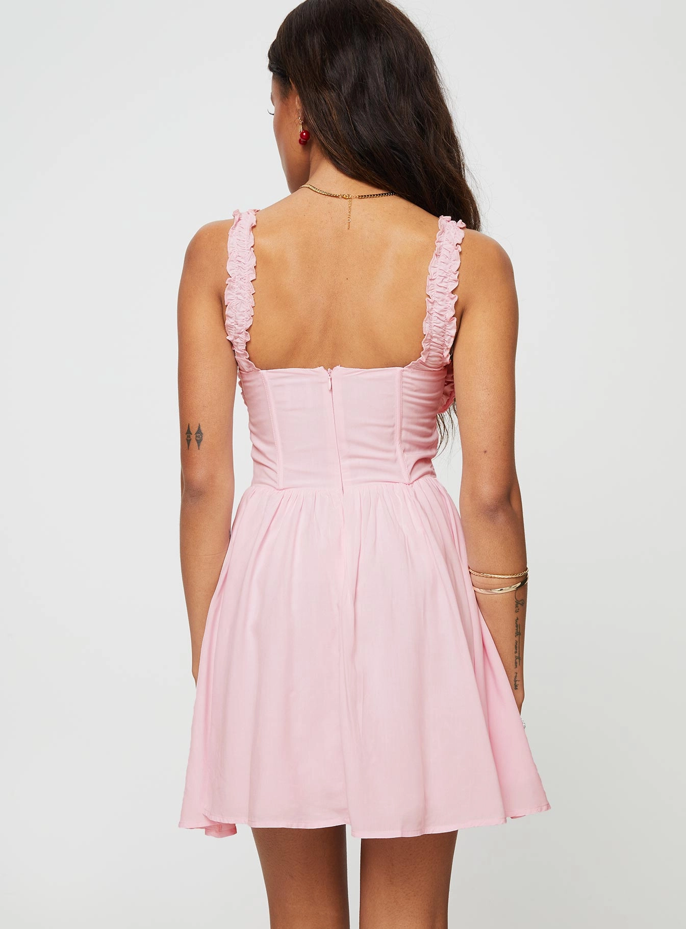 Keltie Mini Dress Pink Eco-Lining Clean Aesthetic