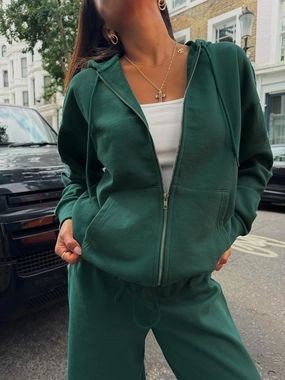 Warm Wear Winter Night All Day Oversized Hoodie Green