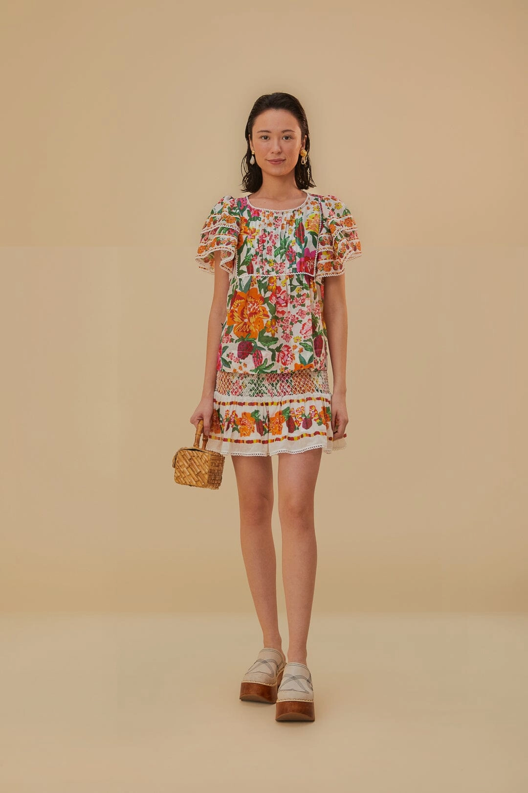 Off-White Flowerful Sketch Mini Skirt Daily Essential