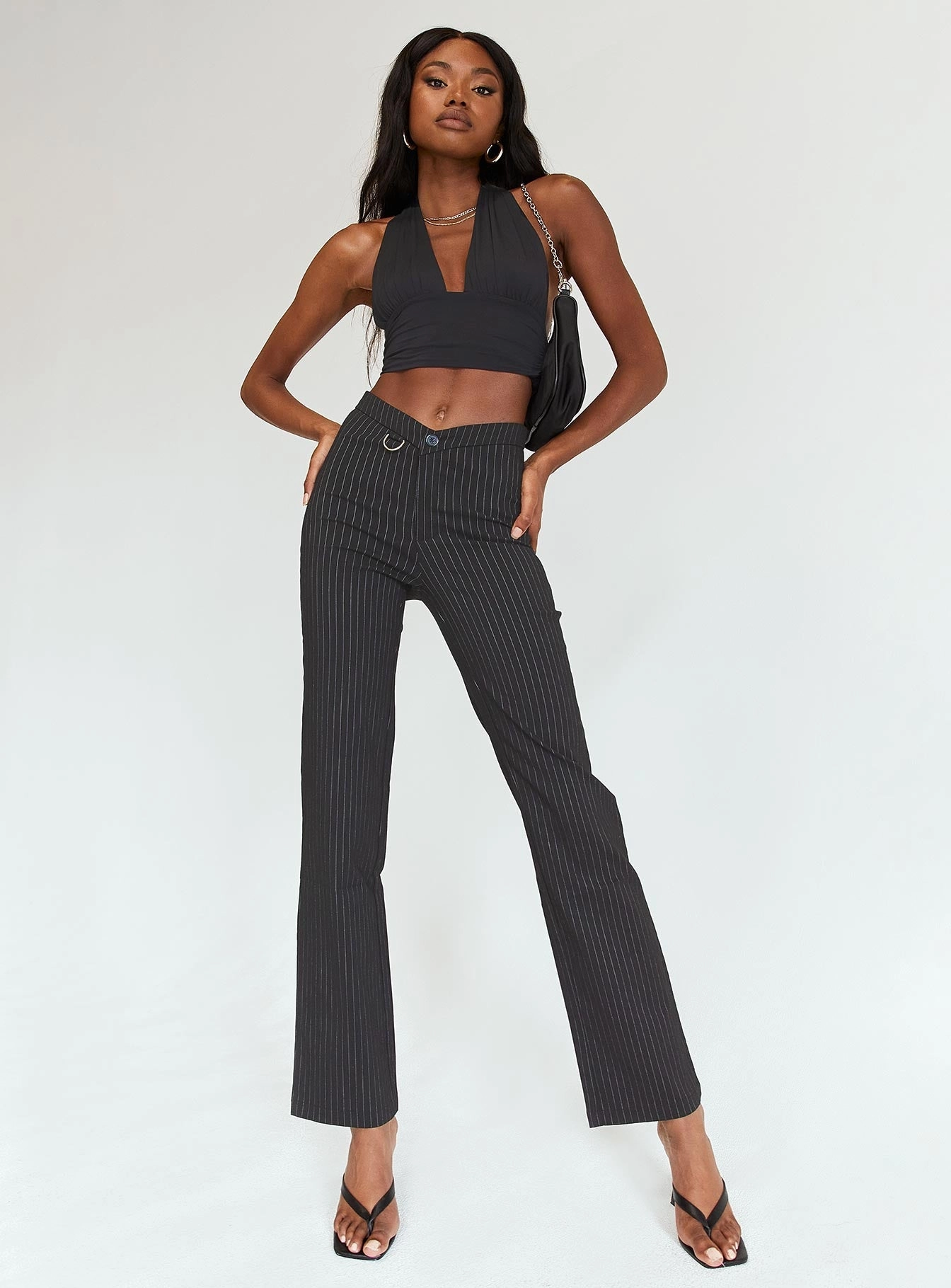 Billie D Ring Pants Black HighDensityWeave Form Fitting