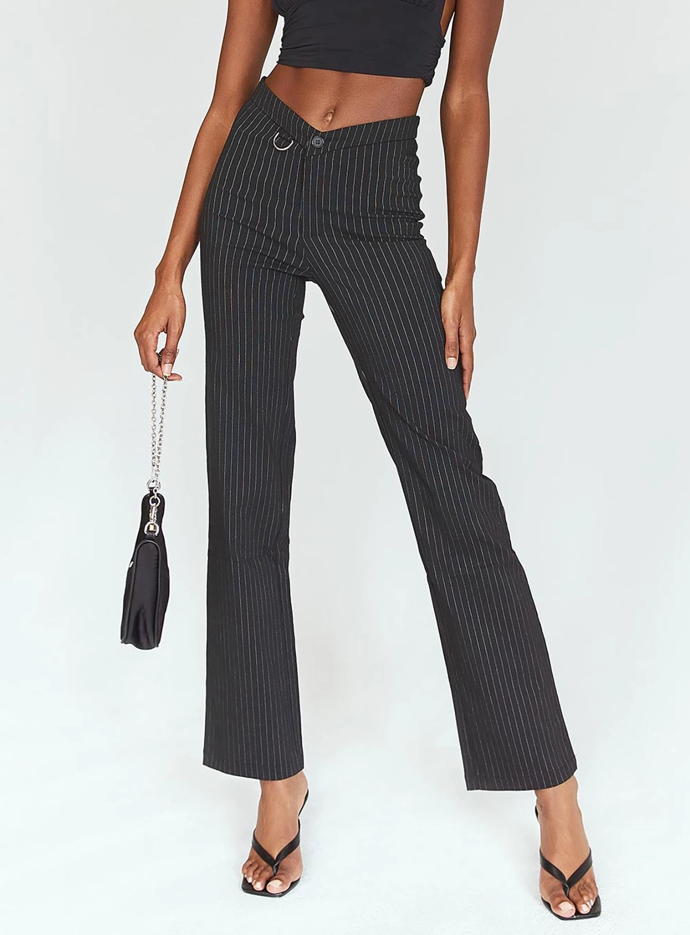 Long Use Non Slip Waist Grip Billie D Ring Pants Black