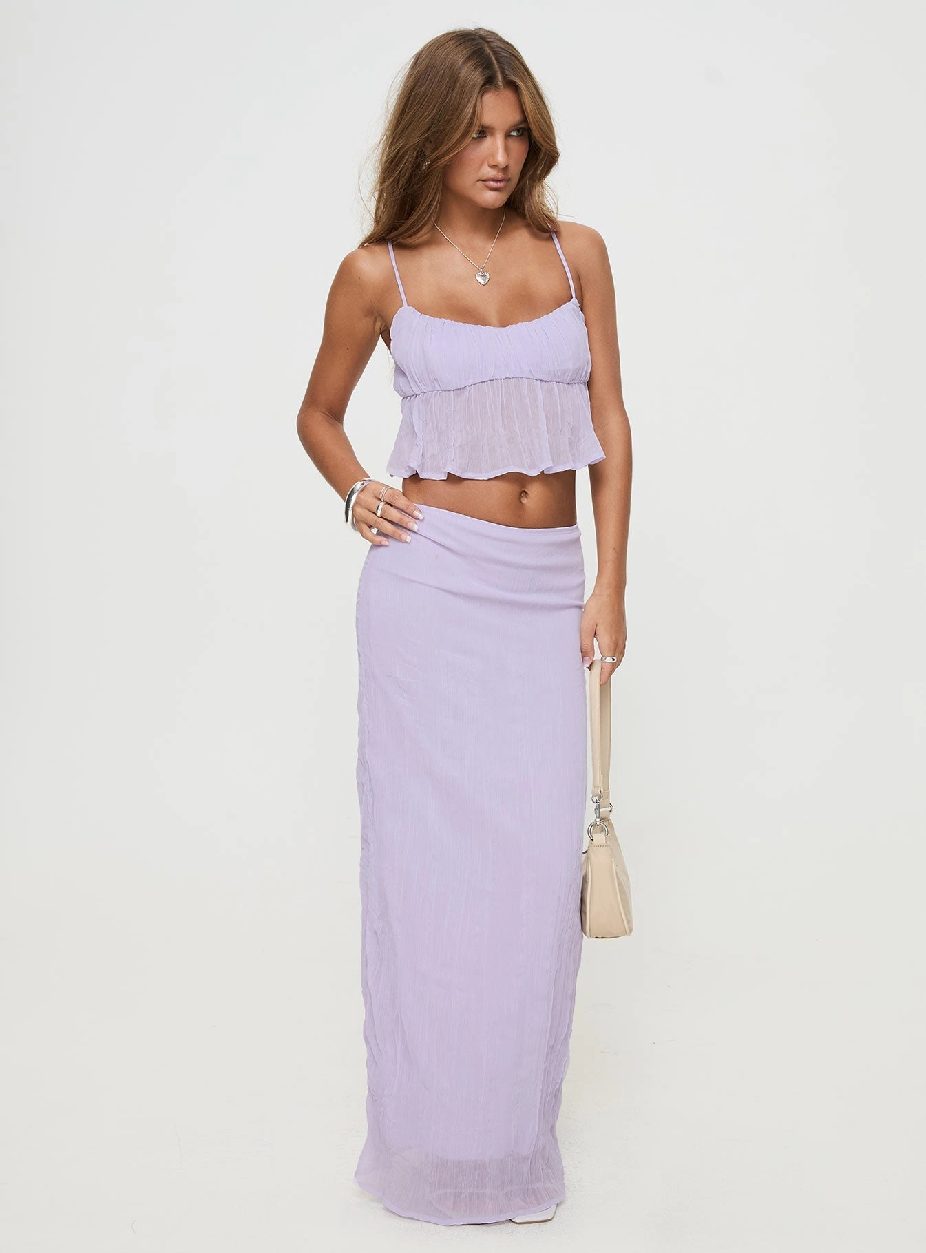 Forrester Peplum Set Lilac Breathable