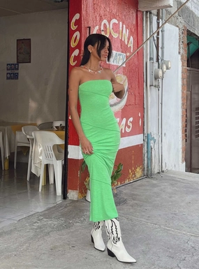 Lounge Vibe Style Upgrade Oscar Midi Dress Green