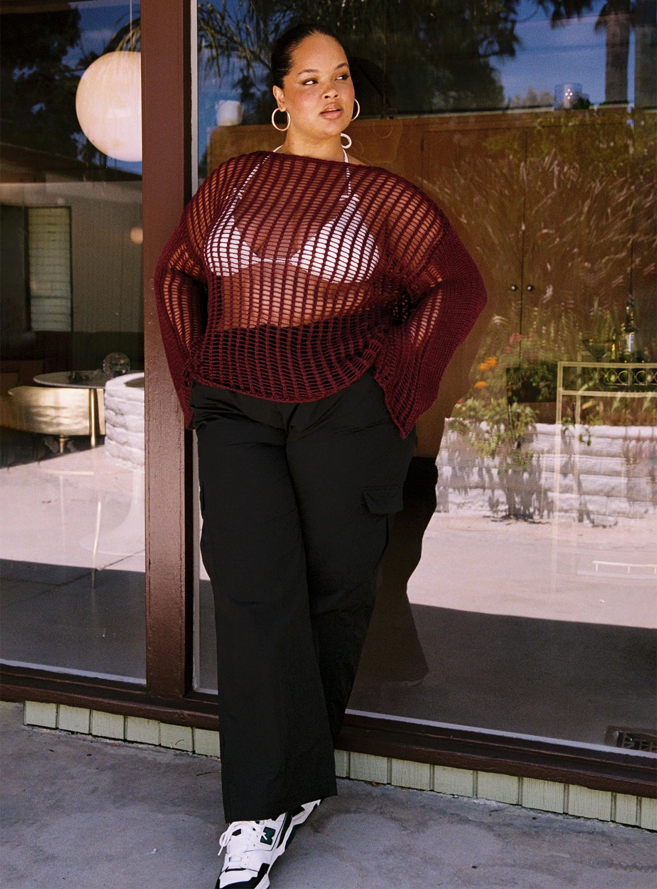 Flexible Fabric Flossie Parachute Pants Black Curve