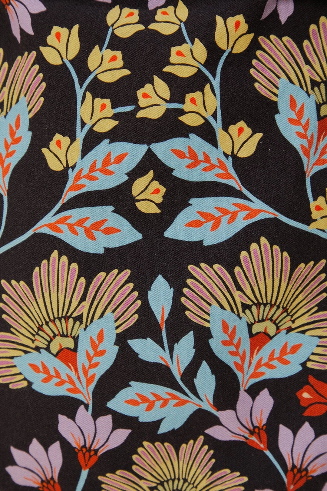 Flowery Black Mini Skirt Season To Season