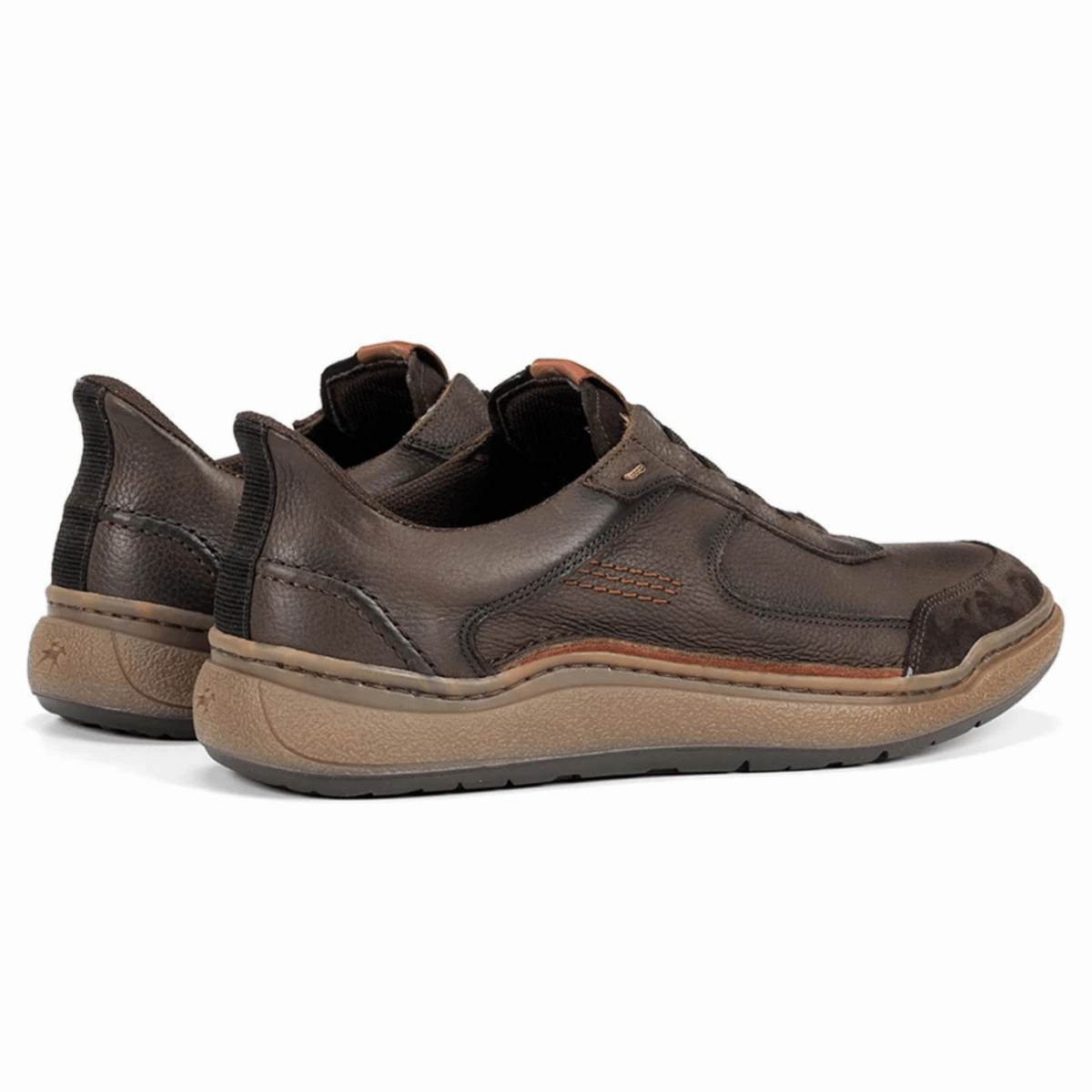 Fluchos Men's Rocky Guinea Bora Cafe/Dark Brown Leather Minimal Touch