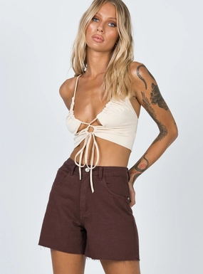 gym kit Non Slip Inner Grip The Swalla Shorts Brown Denim