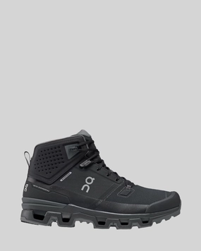 Men's On Cloudrock 2 Waterproof Hiking Boots - Black/Eclipse Campsite Ready Durable Hiking Boot