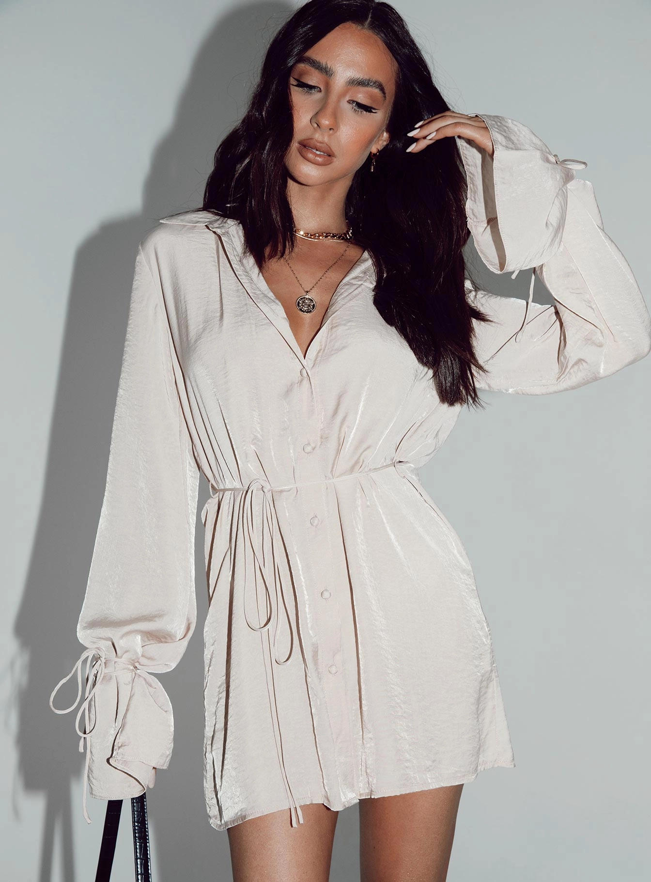 Forbidden Mini Dress Beige Travel Staple PlushLining