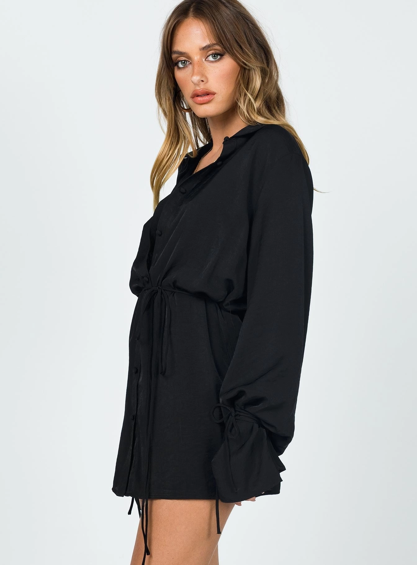 Forbidden Mini Dress Black High-waist