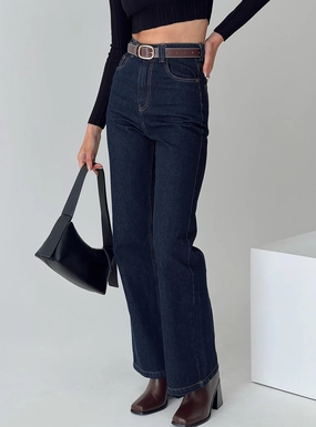 Zephee Wide Leg Jeans Dark Wash Trend Setter Chill Outfit Student Outfit