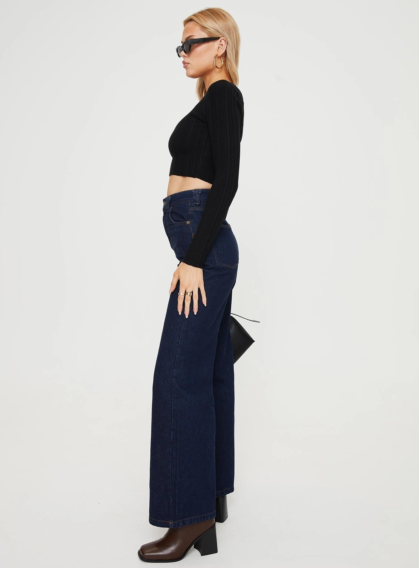 Stretch Enhanced Mobility Zephee Wide Leg Jeans Dark Wash
