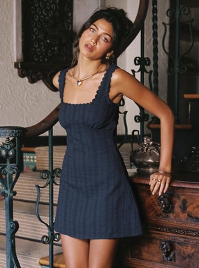 Light Finish Dasha Mini Dress Navy Lower Impact