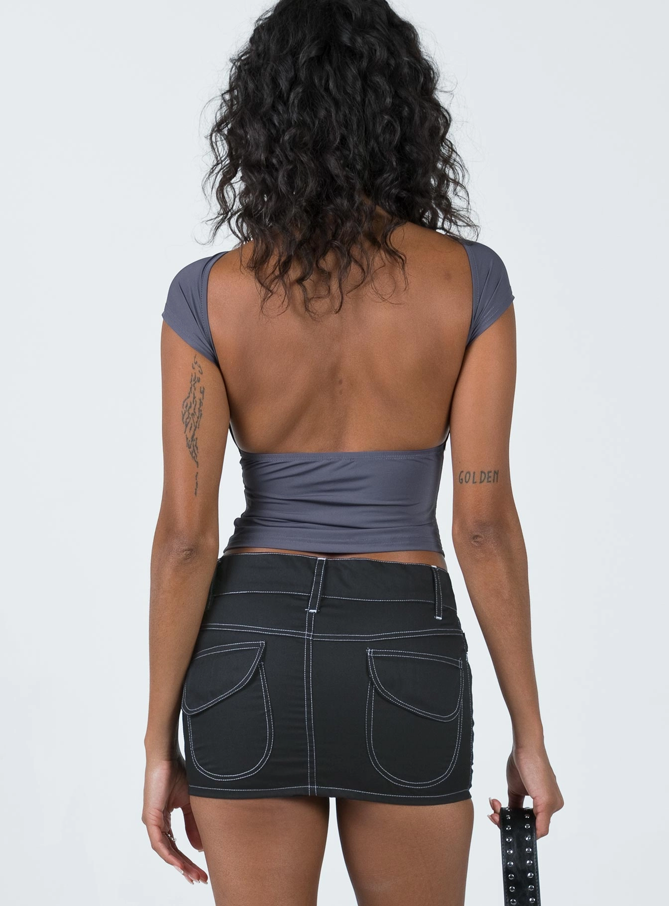 Core Collection Anti Pilling Treatment Motel Dipta Skirt Black / White