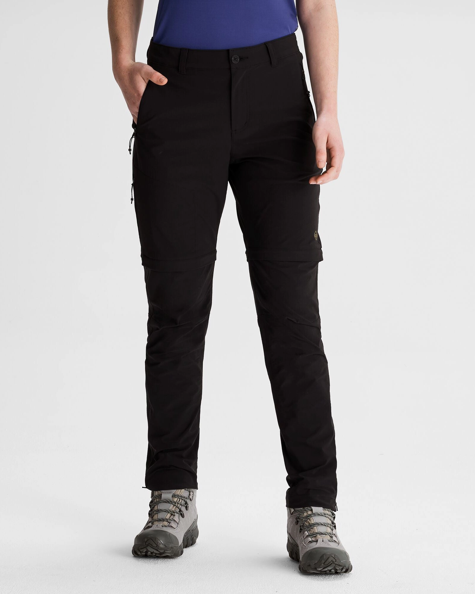 Women's Flinders Convertible Pants - Black Distressed finish Everyday Ease