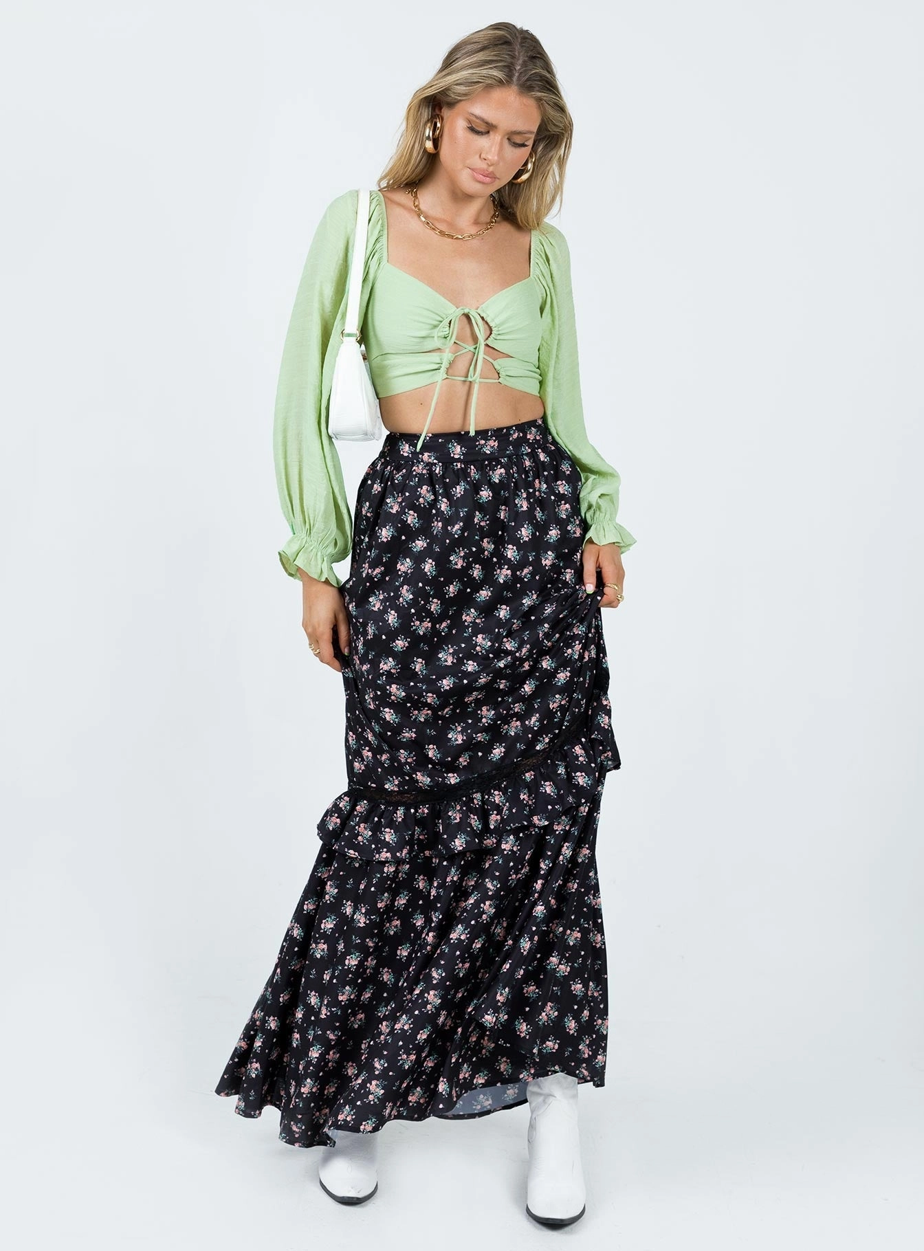 Fowler Maxi Skirt Black Flexible Comfort