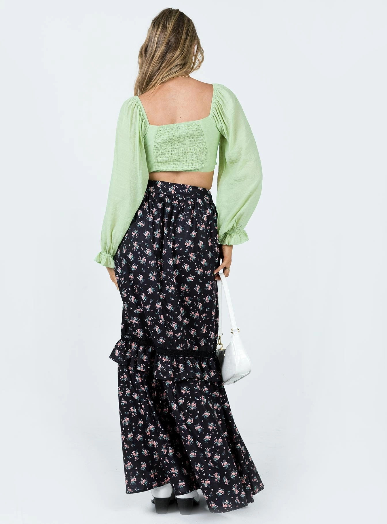 Simple Layer Fowler Maxi Skirt Black