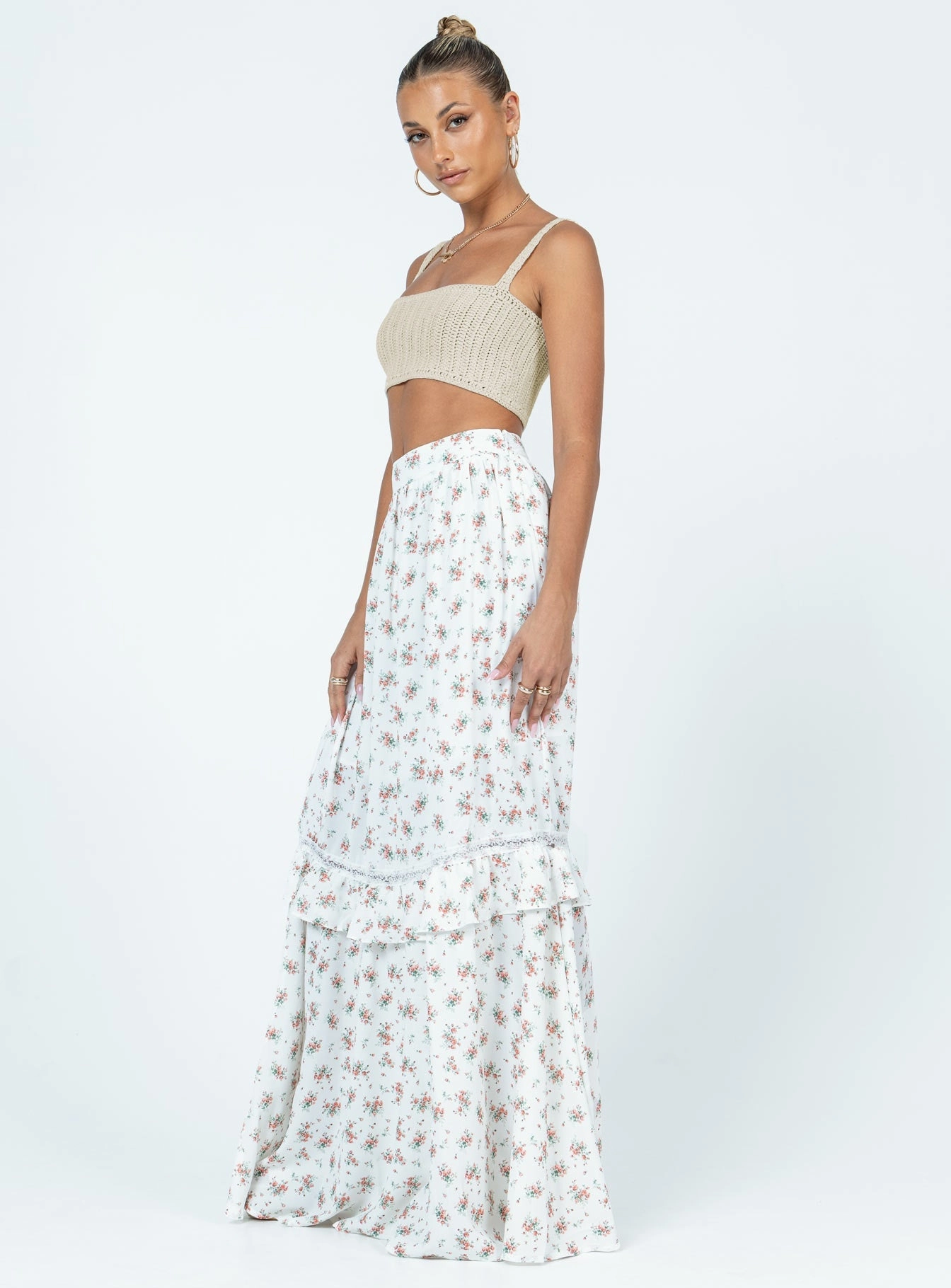 Fowler Maxi Skirt White Sustainable Innovation